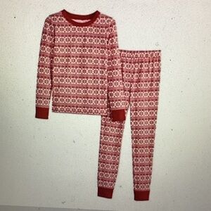 Cozy Red Patterned UNISEX Kids Pajamas